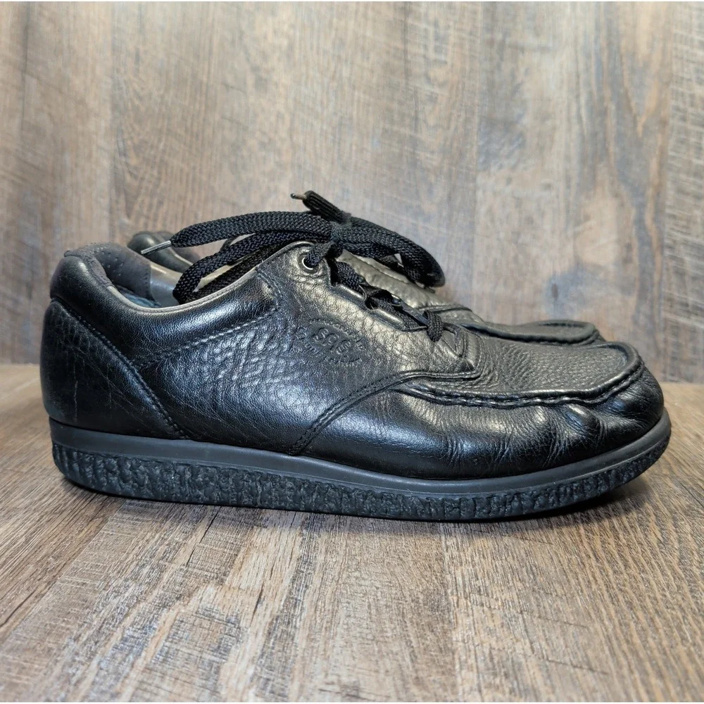 SAS Pathfinder Shoes Sneakers Mens 12 W Black Pebbled Leather COMFORT USA
